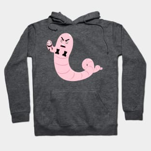 Evil Two Headed Worm With Gloves Hoodie